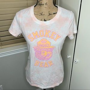 Smokey the Bear Tie-Dyed Graphic T-Shirt